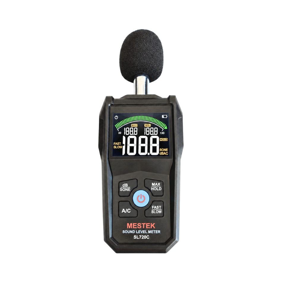 Sonometru digital 30-130dB, LCD, Ponderare A/C, MESTEK SL720C