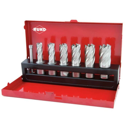 Set 7 carote HSS cu prindere Weldon 3/4 Ruko 108820