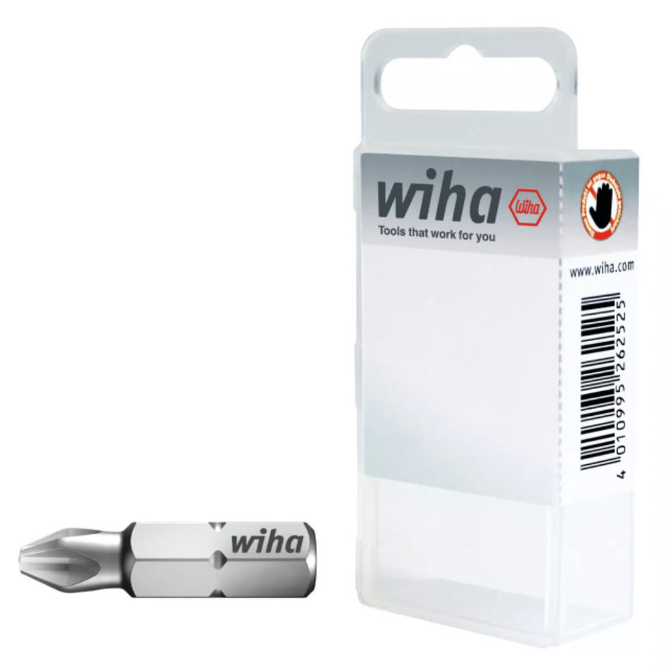 Set 10 biti standard 25mm 1/4 PZ1 - Wiha 32070
