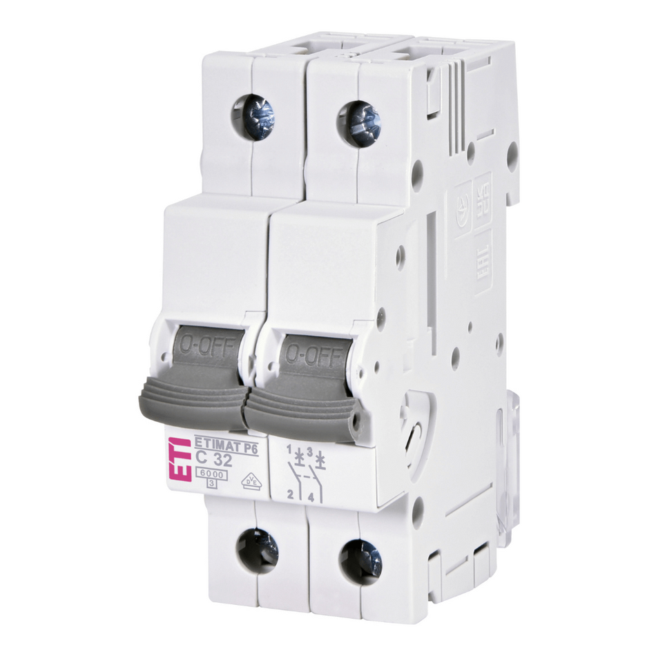 Intrerupator de circuit ETIMAT P6 2P C32 230V 400V ETI 001900233