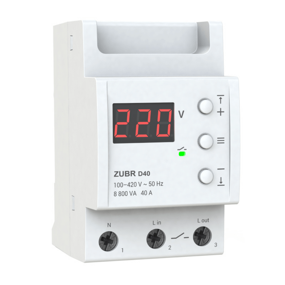 Releu de protectie la tensiune 40A 100-420V ZUBR D40 IP20
