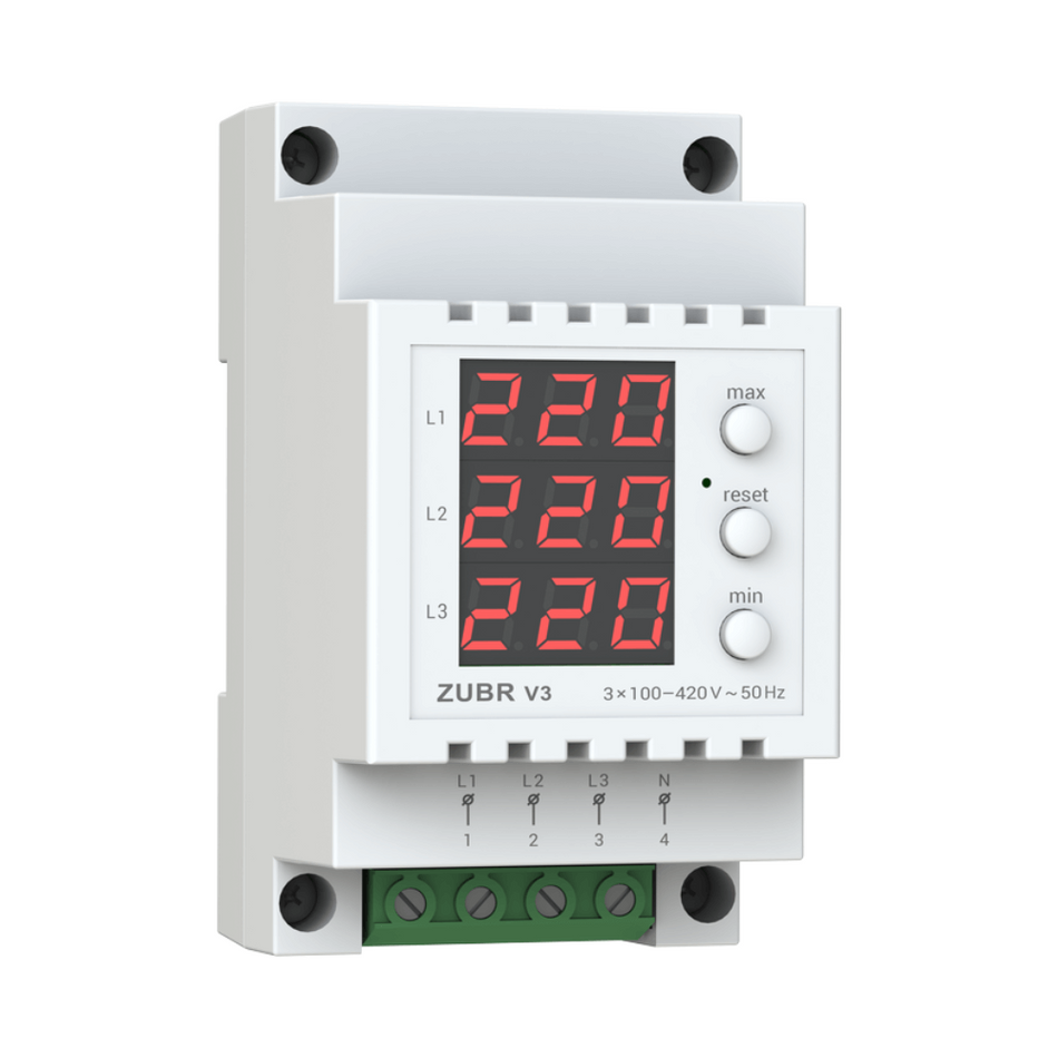 Indicator digital tensiune trifazat ZUBR V3 TrueRMS