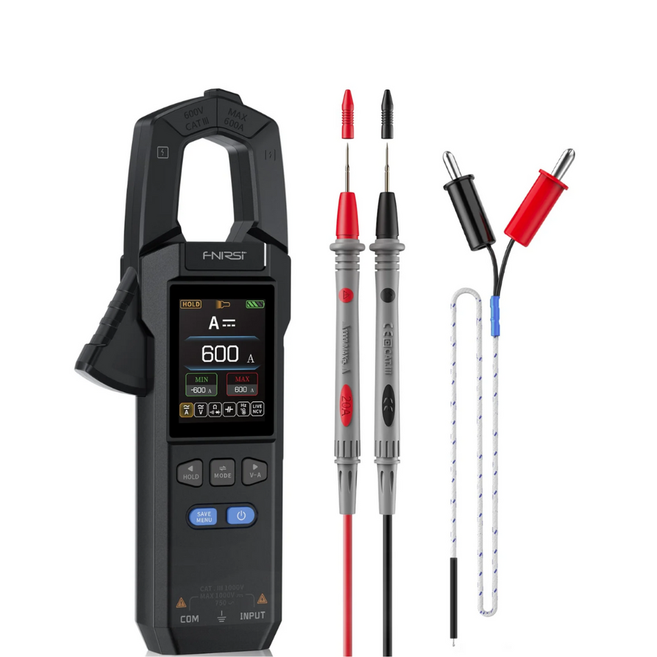 Clampmetru digital True-RMS, 1000V DC, 750V AC, 600A, FNIRSI DMC-100