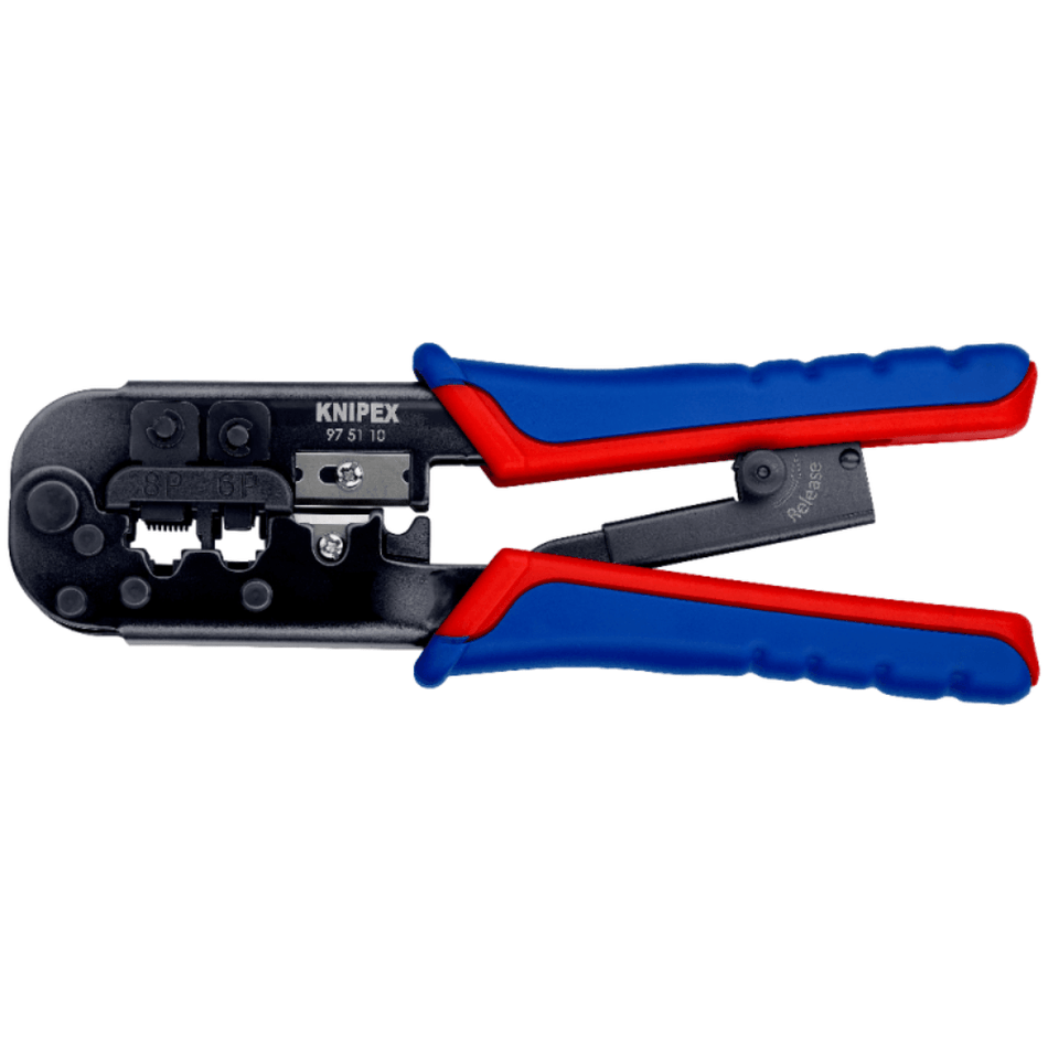 Cleste sertizare mufe de retea RJ45 si RJ11/12, Knipex 97 51 10