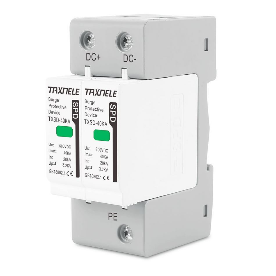 Protectie la supratensiune SPD pentru sisteme fotovoltaice, TAXNELE TXSD-40KA-2P-600V