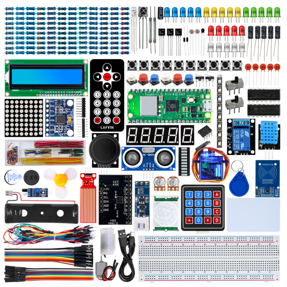 Kit electronic compatibil Raspberry Pi Pico W, Bitmi 12649