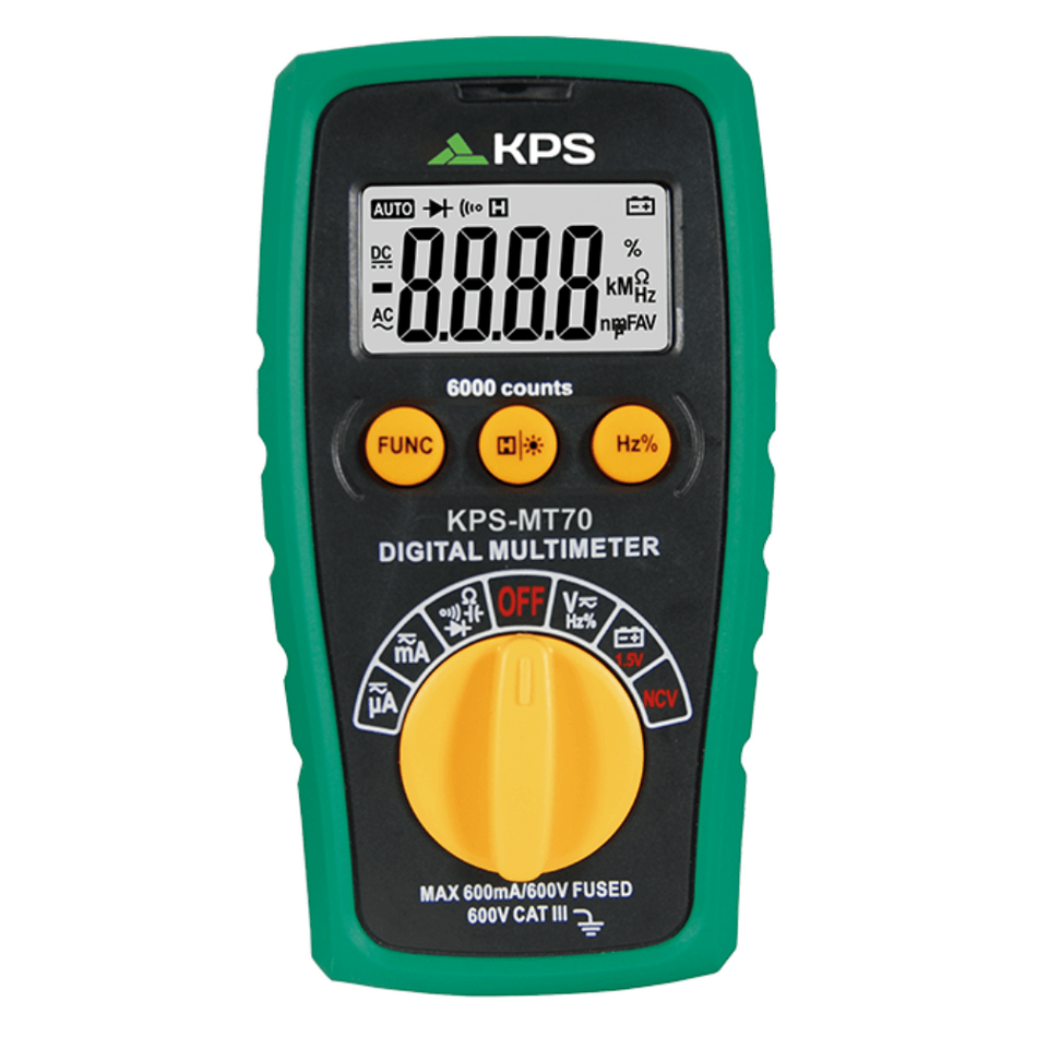 Multimetru digital, TRMS, 600V AC/DC, 600mA AC/DC, 60MΩ, KPS MT70
