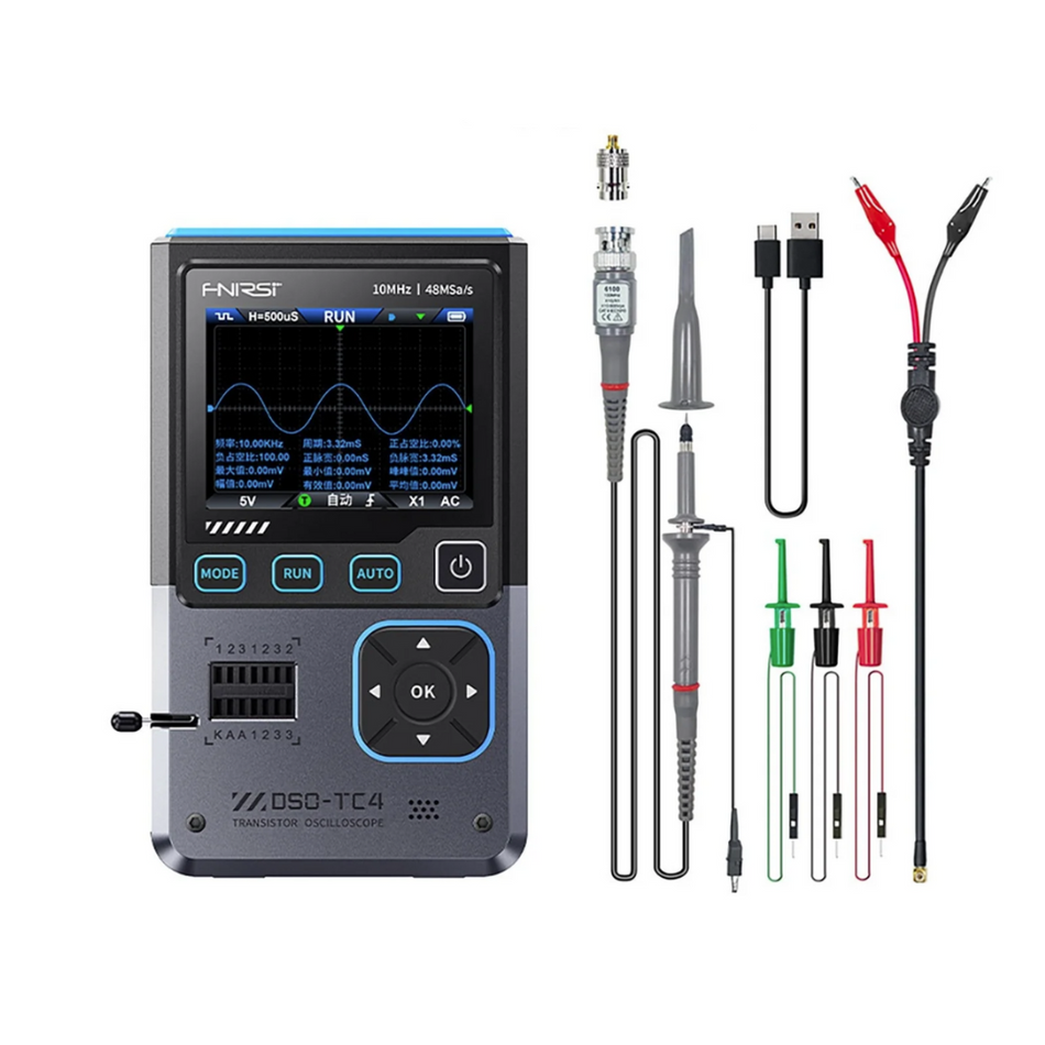 Osciloscop digital 3 in 1, FNIRSI DSO-TC4, cu tester componente electronice