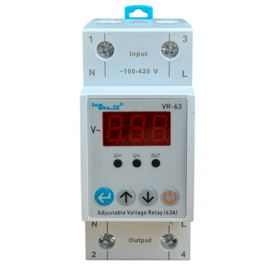 Releu de protectie la tensiune si curent, ajustabil, 0-450V, VR-63