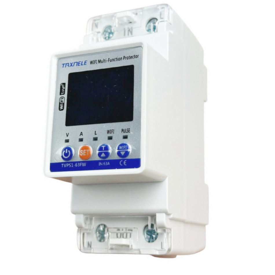 Releu Smart de protectie la tensiune si curent , Wi-Fi, Taxnele TVPS1-63FW