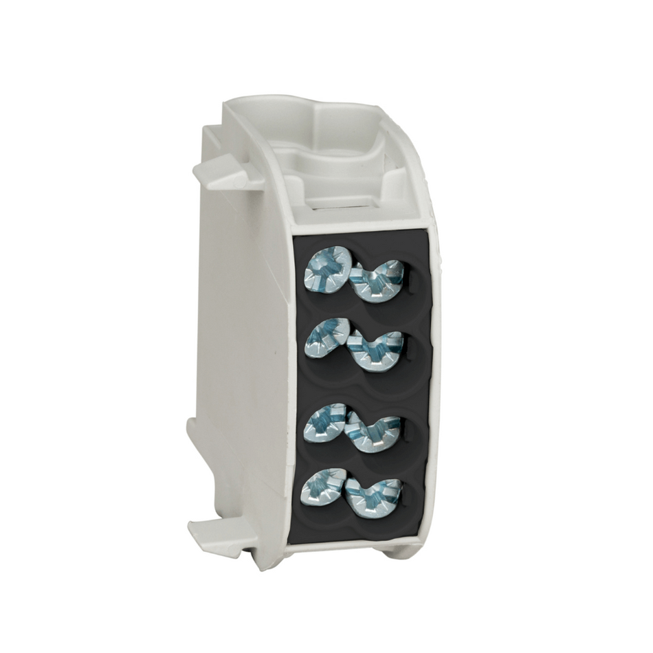 Clema de ramificatie izolata, Cu, 1pol, 25mmp, 100A, sina DIN, negru, SCHRACK IK026150-X-4